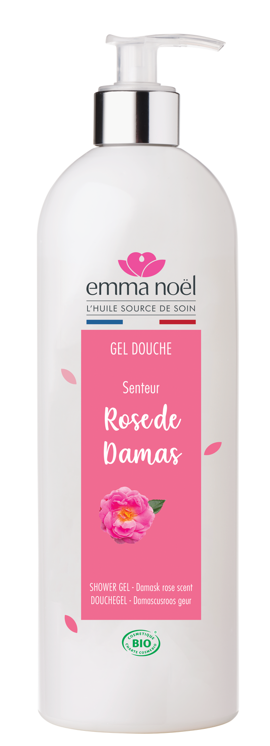 Emma Noël -- Gel douche rose de damas bio - 1 L
