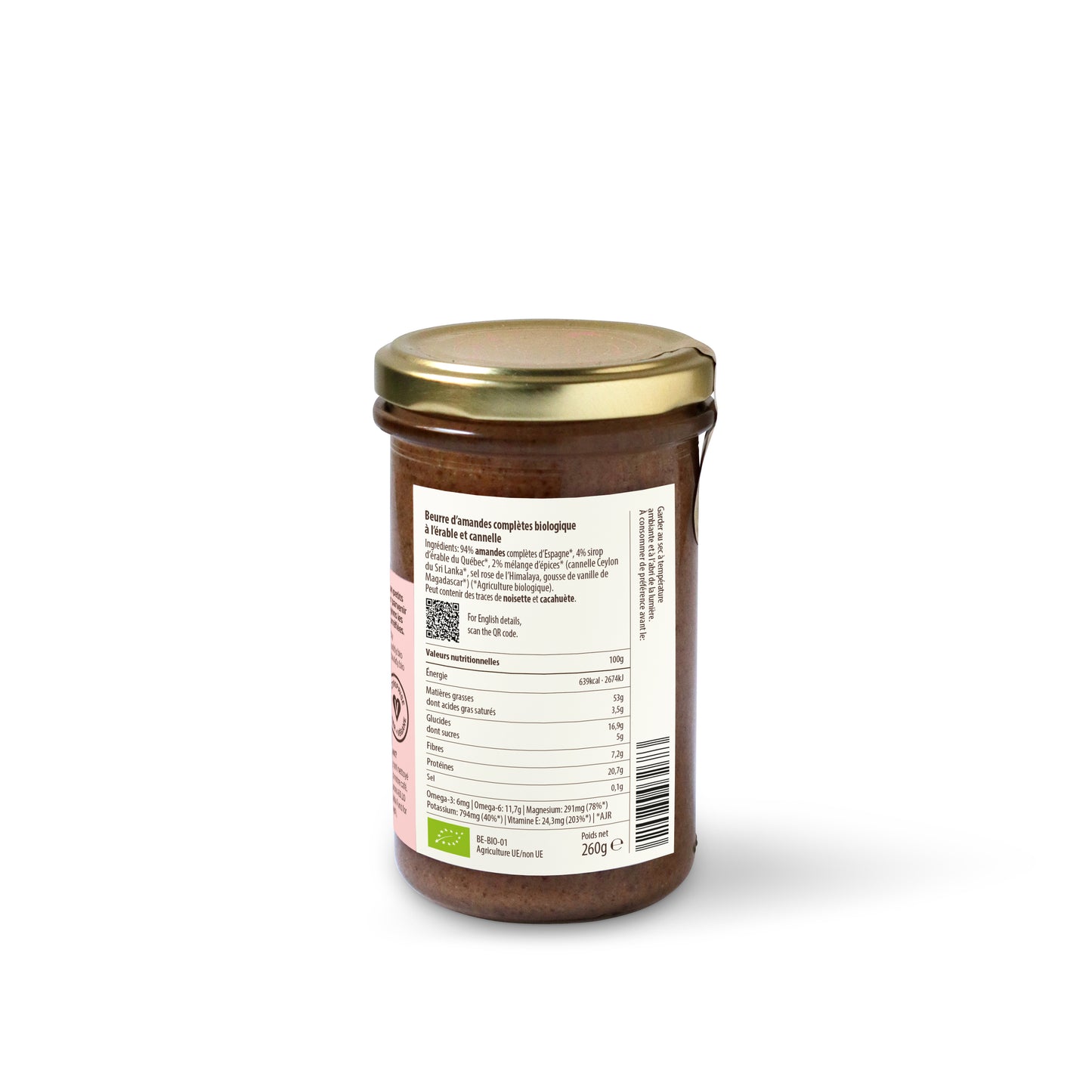 Buddy Buddy -- Beurre d'amandes à l'érable et cannelle bio (origine france ou espagne) - 260 g