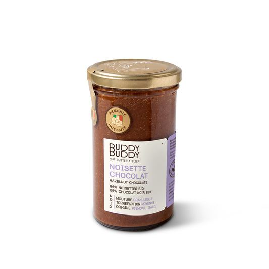 Buddy Buddy -- Beurre de noisettes au chocolat noir bio (origine France ou Italie) - 260 g