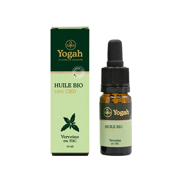 Yogah -- Huile bio cbd 10 % à large spectre verveine - 10 mL