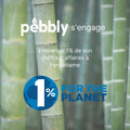 Pebbly -- Boîte carrée haute en verre avec couvercle en bambou - 2.2 l