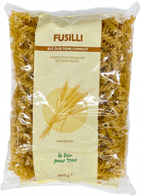 Le Bio Pour Tous -- Fusilli demi complet origine italie - 500 g