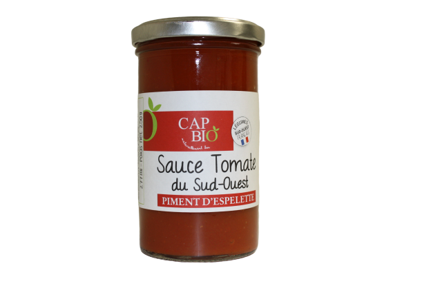 Cap bio -- Sauce tomate du sud ouest au piment d Espelette bio -  6x277mL