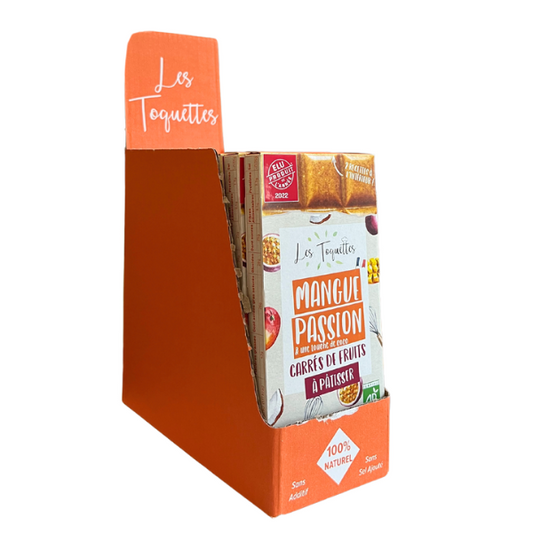 Les Toquettes -- Présentoir de 12 tablettes mangue passion bio