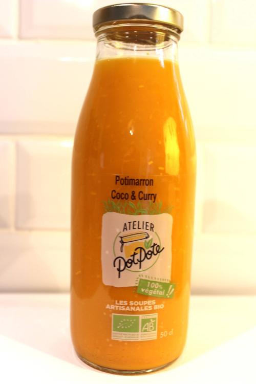 Atelier Potpote -- Soupe bio - potimarron coco curry - 50 cl x 12