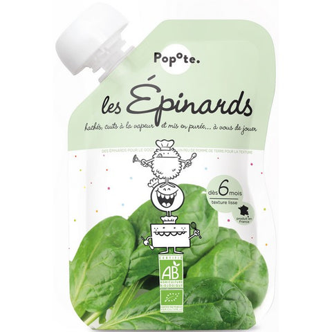 Popote -- Gourde purée d'épinards bio (dès 4-6 mois) - 120 g