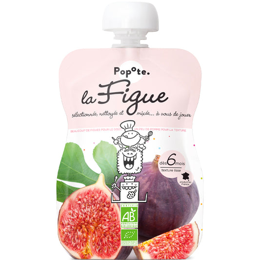 Popote -- Gourde compote figue bio - 120 g