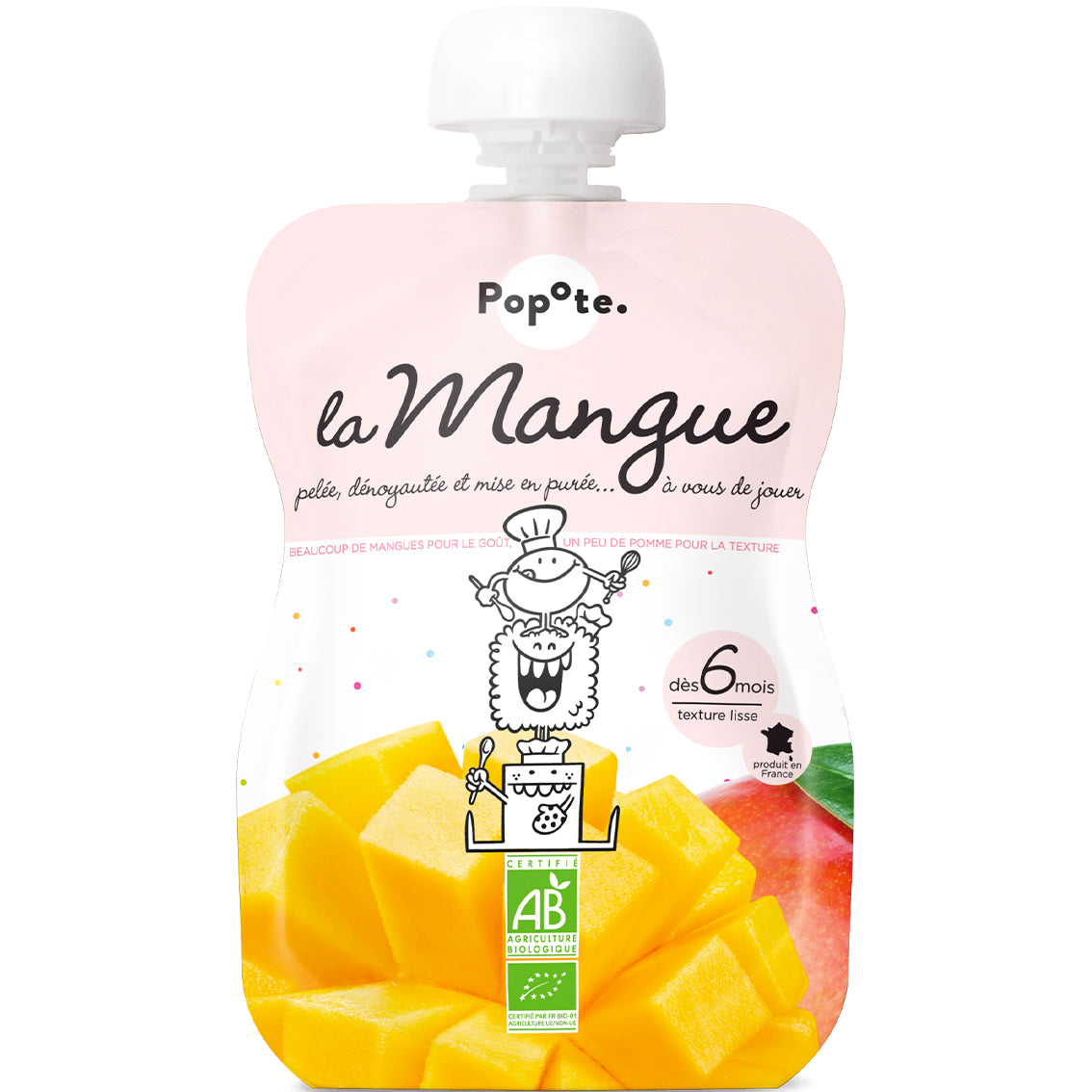 Popote -- Gourde compote mangue bio - 120 g