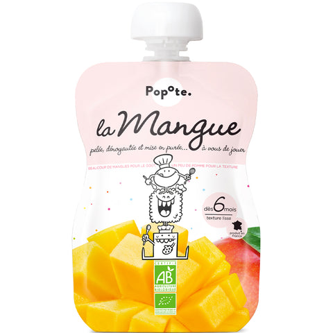 Popote -- Gourde compote mangue bio - 120 g