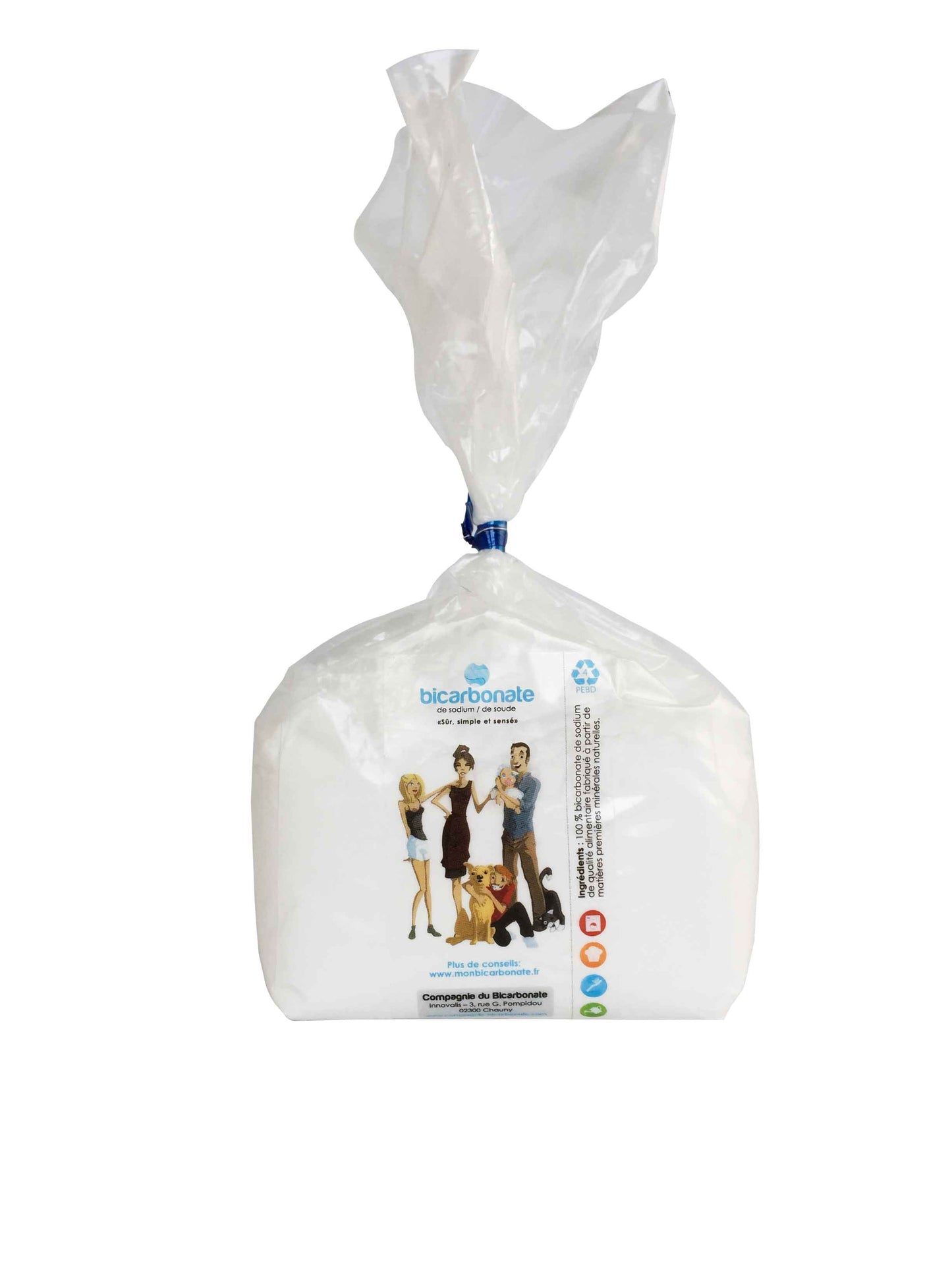 La Compagnie Du Bicarbonate -- Bicarbonate alimentaire en sac recharge « open-up » granulo. extra-fine (0-130 µm) (origine UE) - 1 kg