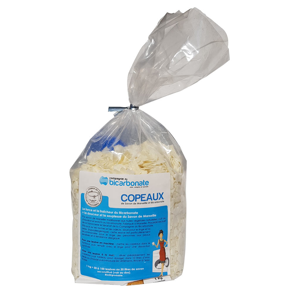 La Compagnie Du Bicarbonate -- Copeaux de savon de marseille au bicarbonate neutre - 1 kg
