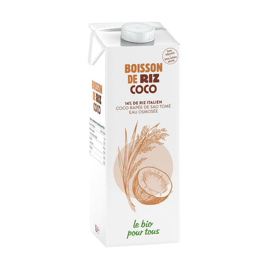 Le Bio Pour Tous -- Boisson de riz et coco origine italie - 1L