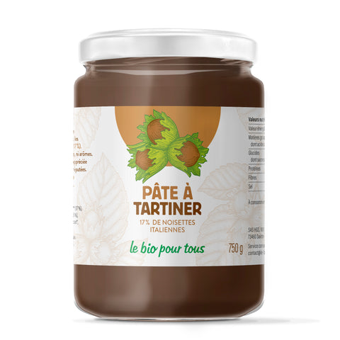 Le Bio Pour Tous -- Pâte à tartiner 17% noisettes - 750 g