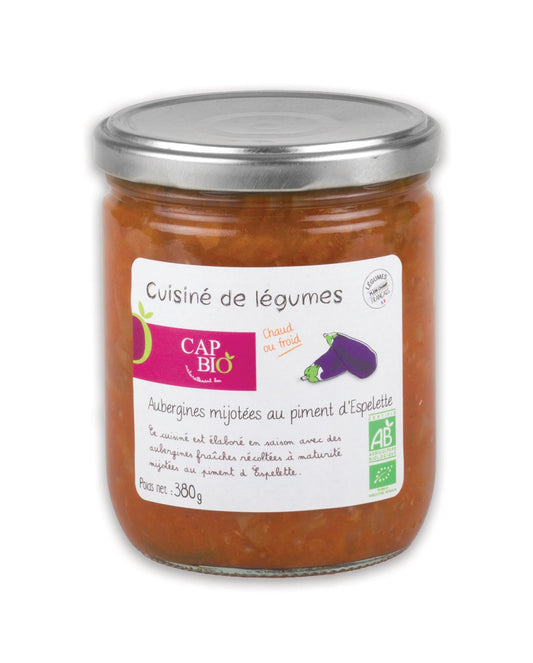 Cap bio -- Aubergines Mijotées au piment d'Espelette bio - 12x460mL