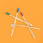Paos -- Brosses à dents en bambou 4 coloris - Présentoir x12