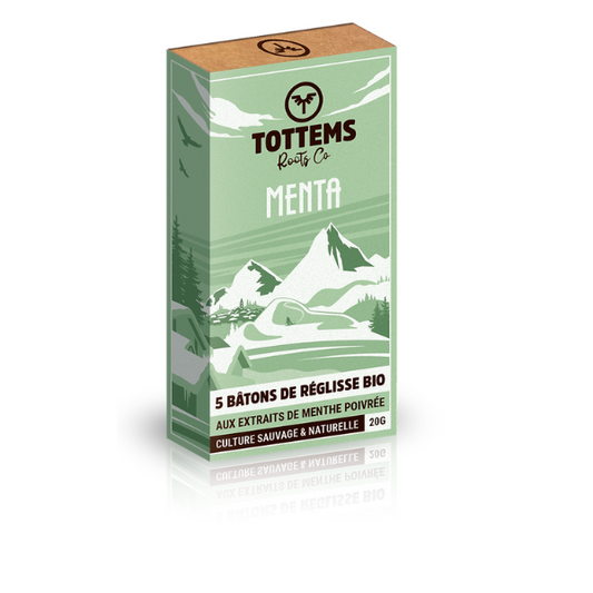Tottems -- Bâtons de réglisse bio Menthe - 5 unités