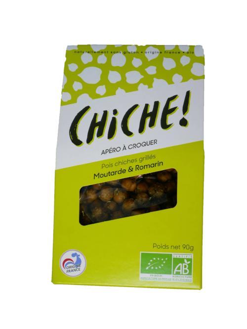 Chiche -- Croustiche Pois Chiches grillés bio Moutarde et Romarin - 90 g