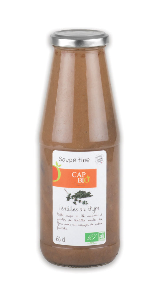 Cap bio -- Soupe fine Lentilles au thym bio - 6x72cL