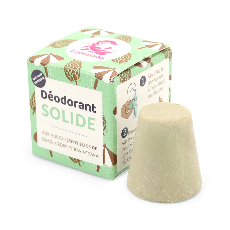 Lamazuna -- Déodorant Solide Sauge, Cèdre et Ravintsara