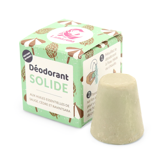 Lamazuna -- Déodorant Solide Sauge, Cèdre et Ravintsara