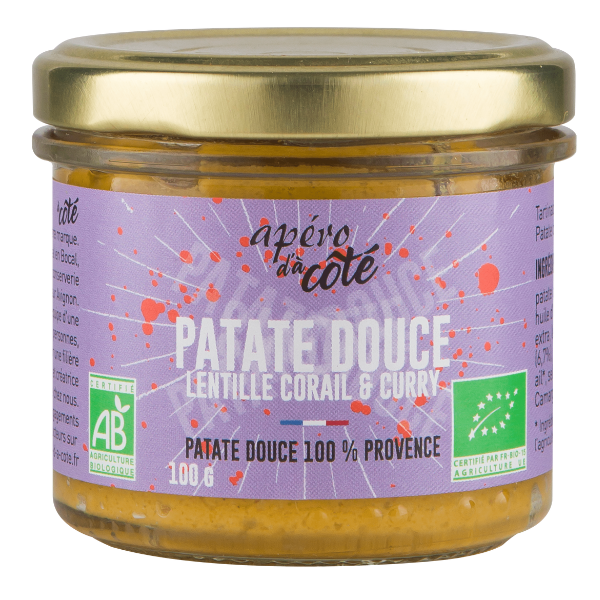 A Côté -- Tartinade de patate douce, lentille corail et curry bio - 100 g
