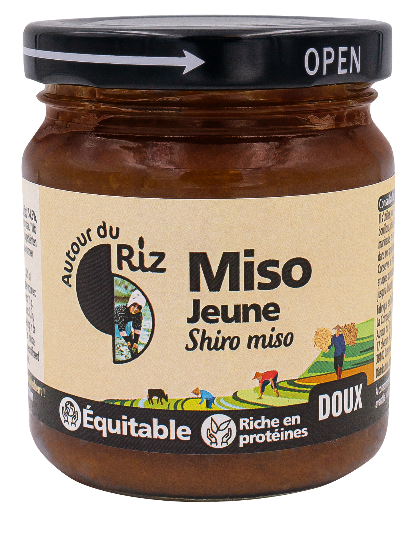 Autour Du Riz -- Miso blanc pasteurisé shiro miso bio équitable - 200 g