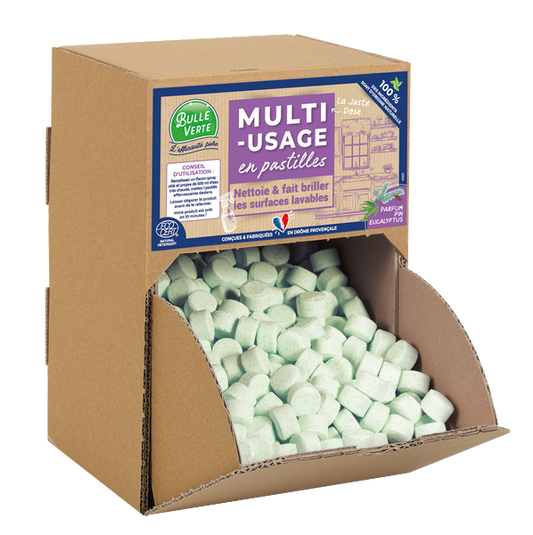 Bulle Verte -- Nettoyant multi-usages en pastille à diluer Vrac - 400 pastilles