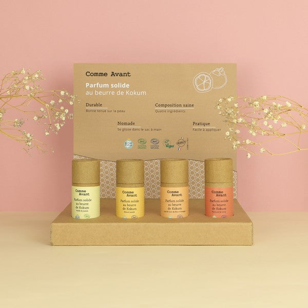 Comme Avant -- Présentoir parfums solides naturels (4 testeurs offerts) - 16 x 20 g