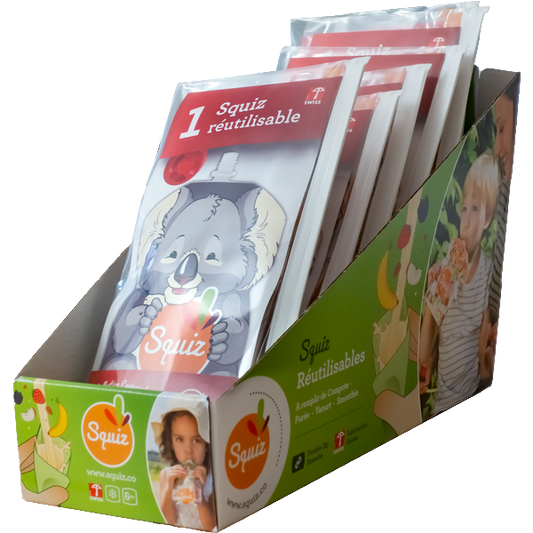 Squiz -- Gourdes réutilisables Koala (prêt à vendre) - 8 x 130 mL