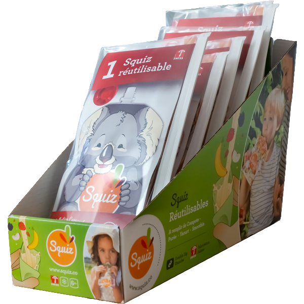 Squiz -- Gourdes réutilisables Koala (prêt à vendre) - 8 x 130 mL