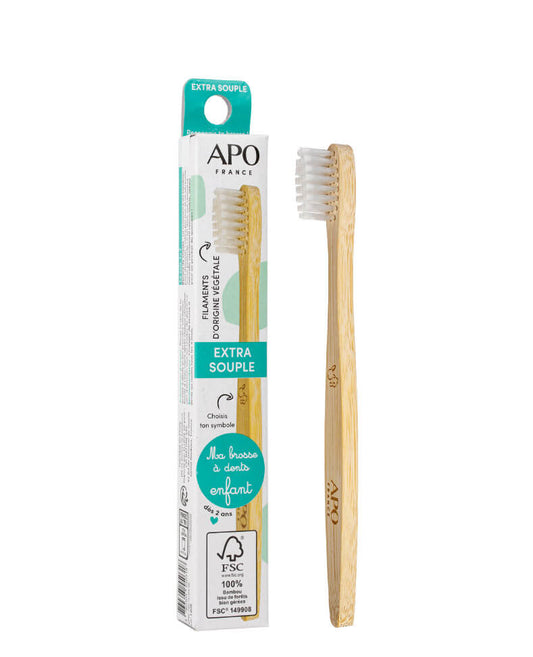 Apo -- Brosse à dents bambou extra souple enfants