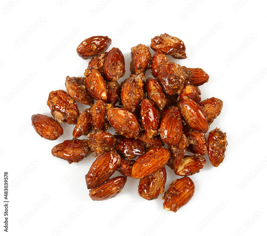 ABCD Nutrition -- Amandes caramélisées à la cannelle bio vrac - 2,5 Kgx2
