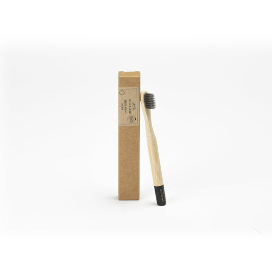 Jolis Baumes -- Brosse à dents kids noire souple en bambou