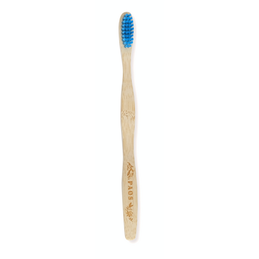 Paos -- Brosse à dents en bambou bleue