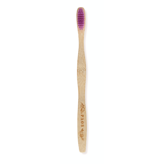 Paos -- Brosse à dents en bambou violette