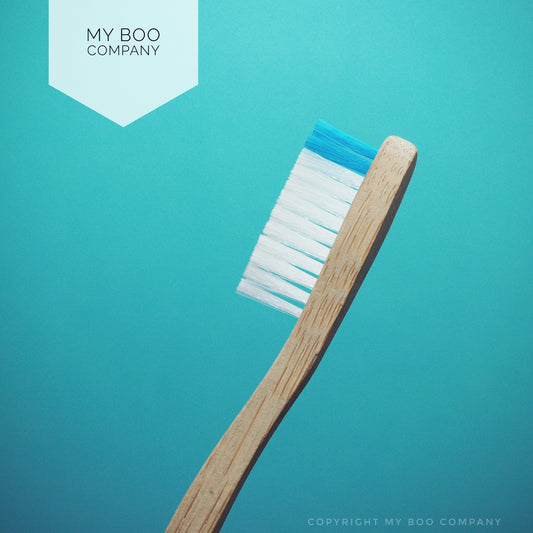 My Boo Company -- Brosse à dents adulte en bambou (souple bleu)