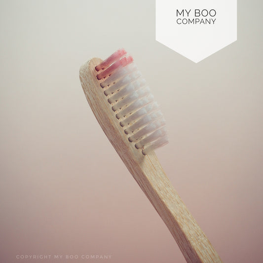 My Boo Company -- Brosse à dents adulte en bambou (souple rose)