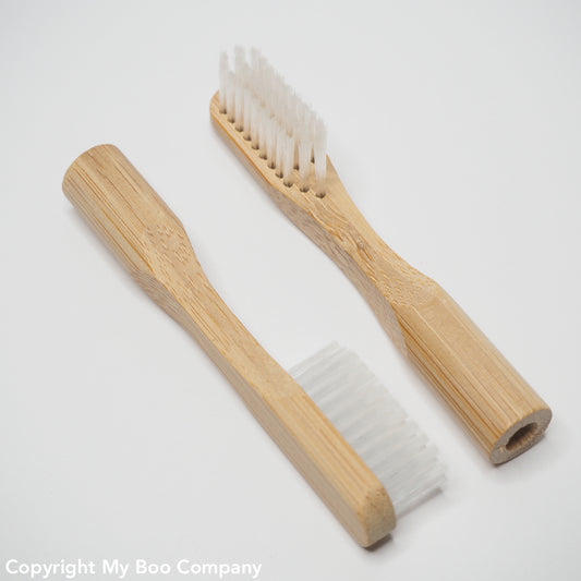 My Boo Company -- Brosse à dents en bambou à tête rechargeable manche et tête (souple transparent)