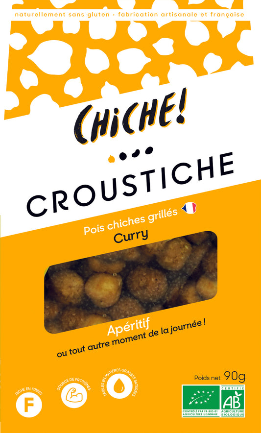 Chiche -- Croustiche pois chiches grillés bio curry - 90 g
