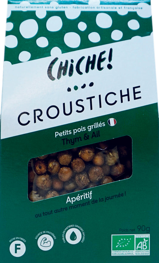 Chiche -- Croustiche petit pois grillés bio thym et ail - 90 g