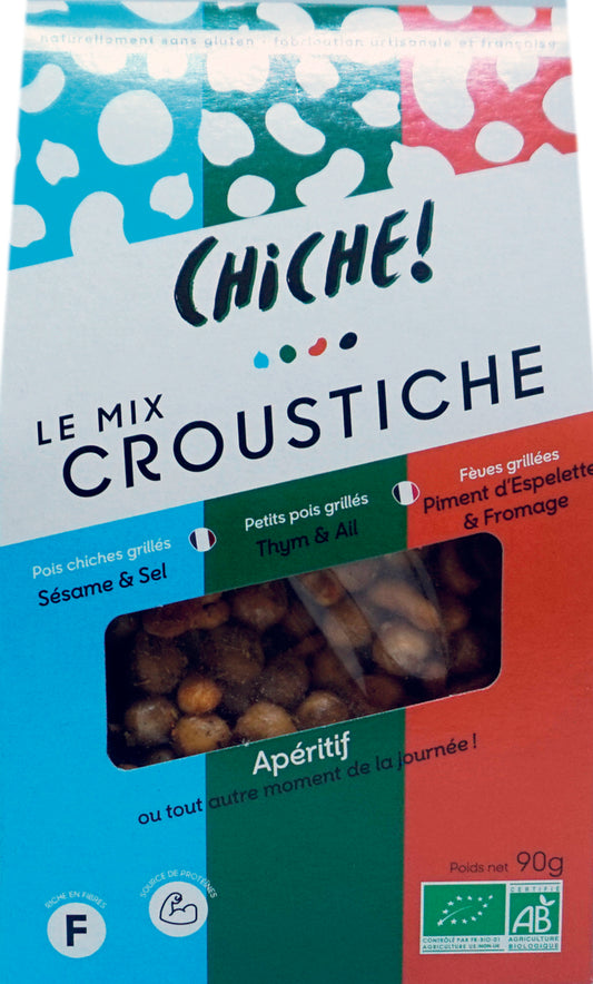 Chiche -- Croustiche Mix - pois chiches - petit pois - fèves - 90 g