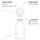 Gaspajoe -- Gourde daily mini inox gravure bambou - 330 ml