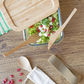Pebbly -- Lunch box nomade en verre/bambou & couverts en bambou - 1 l