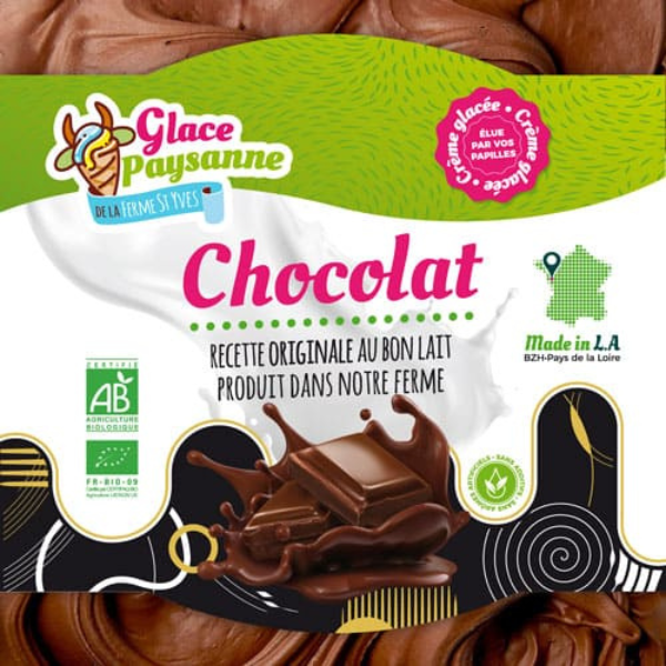 La Ferme Saint Yves -- Crème glacée chocolat bio Vrac - 2,5 L