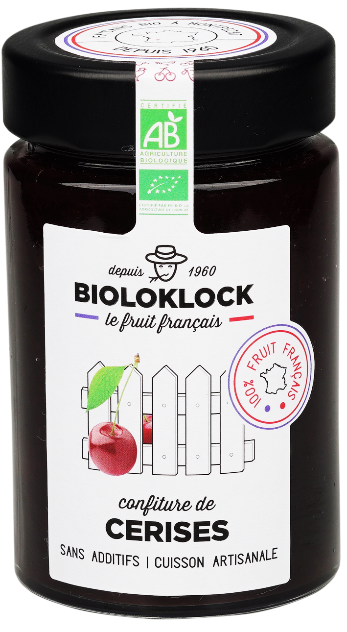 Bioloklock -- Confiture de cerises bio (france) - 230 g x 6
