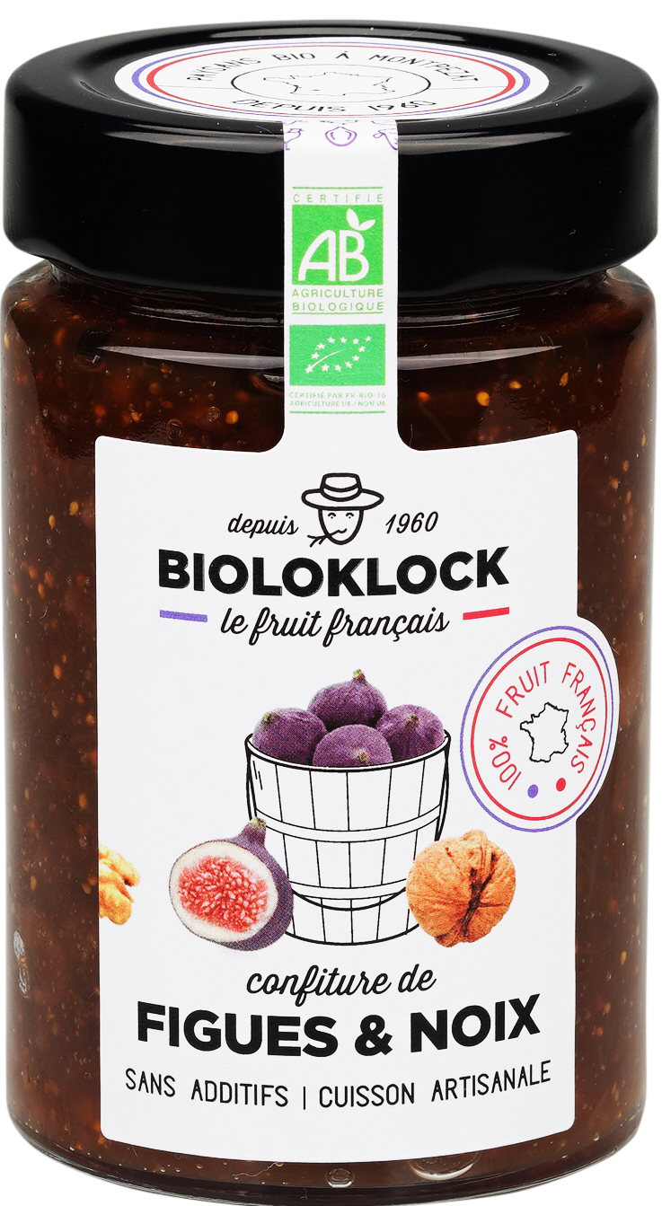 Bioloklock -- Confiture de figues-noix bio (france) - 230 g x 6