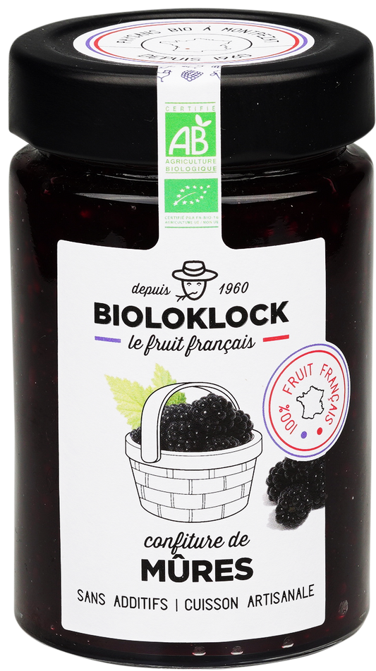 Bioloklock -- Confiture de mûres bio (france) - 230 g x 6