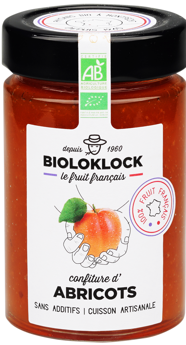 Bioloklock -- Confiture d'abricots bio (france) - 230 g x 6