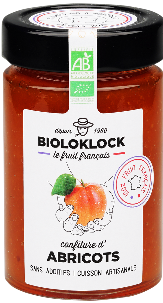 Bioloklock -- Confiture d'abricots bio (france) - 230 g x 6