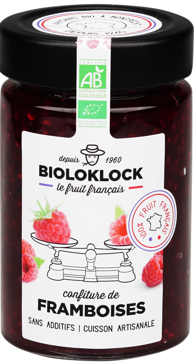 Bioloklock -- Confiture de framboises bio (france) - 230 g x 6